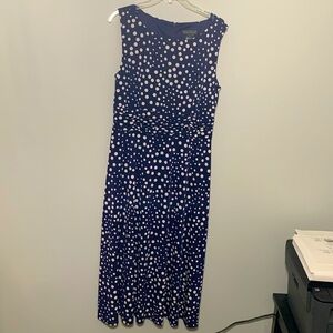 Jessica Howard Navy and White Polka Dot Dress